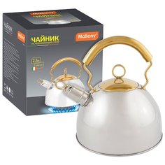 ЧАЙНИК НЕРЖАВ. 2,5 Л СО СВИСТКОМ (1/6) "MALLONY" DJA-3427
