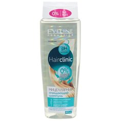 Eveline Cosmetics шампунь Hair Clinic Мицеллярный очищающий 3 в 1 для жирных волос и чувствительной кожи головы, 400 мл