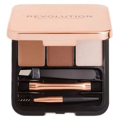REVOLUTION Палетка для бровей Brow Sculpt Kit brown