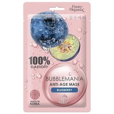 Funny Organix BubbleMania Кислородная тканевая антивозрастная маска Дикая черника, 25 г