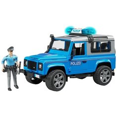 Внедорожник Bruder Land Rover Defender Station Wagon (02-597) с фигуркой 1:16, голубой