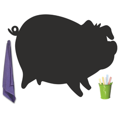 Магнитная меловая доска Doski4you "Свинка №2", для рисования на холодильник, комплект / детская грифельная мел