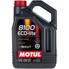 Синтетическое моторное масло Motul 8100 Eco-lite 0W20, 5 л