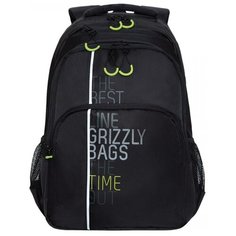 Рюкзак Grizzly RU-030-3 12.5, черный/салатовый