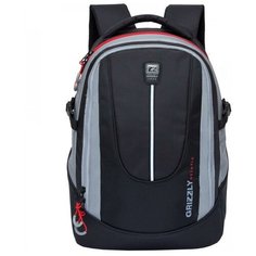 Рюкзак Grizzly RU-034-1 16, черный/серый