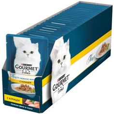 Влажный корм для кошек Gourmet Перл, с курицей 24 шт. х 85 г (кусочки в соусе)