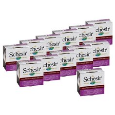 Влажный корм для кошек Schesir с говядиной, с цыпленком, с рисом 12 шт. х 85 г (кусочки в соусе)