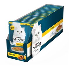 Влажный корм для кошек Gourmet Перл Желе де-люкс, с курицей 26 шт. х 75 г (кусочки в желе)