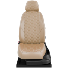 Авточехлы для Citroen C4 Picasso с 2007-2013г. микровэн 5мест. Задние спинка и сиденье 3 секции, 2 встроенных подлокотника в передних сиденьях, столики в передних спинках, 5-подголовников (Ситроен Ц4). CI04-0106-EC26-ST-bge Avtolider1