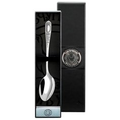 Ложка столовая Кольчугинский мельхиор №1 посеребренная с чернью