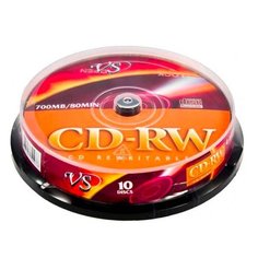Диск VS CD-RW, 700 Мб, 10 штук