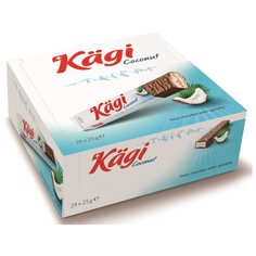 Вафли KAGI Coconut mini с кокосовым кремом в молочном шоколаде 24 шт по 25г