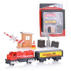 Игровой набор Технопарк Железнодорожная техника, 7,5 см, с аксессуарами
