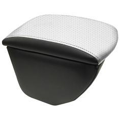 Подлокотник передний Chevrolet Niva (2002-2009,2009-) экокожа, передняя консоль с подстаканниками. Чёрный-белый Avtolider1