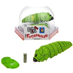 Интерактивная игрушка 1Toy Робо-Гусеница, салатовая (Т18755)
