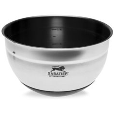 Миска из нержавеющей стали Sabatier с мерной шкалой и нескользящим дном, 1,5л.