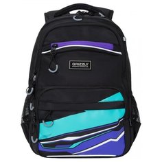 Grizzly Рюкзак RB-054-2, черный/фиолетовый