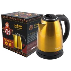 ЧАЙНИК ЭЛЕКТР. "МАТРЁНА" MA-002 1,8 Л (1/12) СТАЛЬ (ЖЕЛТЫЙ)