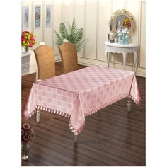 Скатерть DO&CO c гипюром 160x220 AVZEM пудра