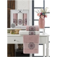 Комп. Пол. MERZUKA махр. в короб. (50x90/2)(70х140/1) 3 шт. INCI светло-розовый