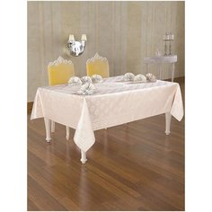 Скатерть DO&CO с коль.160х220 (6 салф.) ANEMON капучино