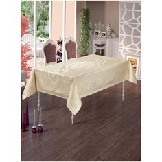 Скатерть DO&CO броде жаккард 160х220 HAFSA капучино