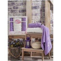 Комп. Пол. METEOR махр. в короб. (50x90/2 шт.)(70х140/1 шт.) 3 шт ROSE GARDEN лиловый