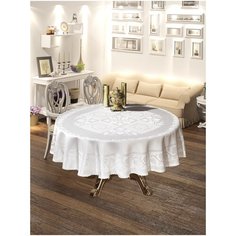 Скатерть DO&CO броде жаккард 160Q CAZIBE белый