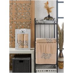 Комп. Пол. MERZUKA махр. в короб. (50x90/1)(70х140/1) 2 шт. BANGLE бежевый