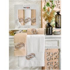 Комп. Пол. METEOR махр. в короб. (50x90/2 шт.)(70х140/1 шт.) 3 шт GOLDEN LEAF бежевый