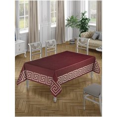 Скатерть DO&CO броде жаккард 160х220 TITANYUM бордовый
