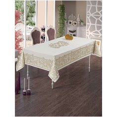 Скатерть DO&CO броде жаккард 160х220 MARYANA молочный