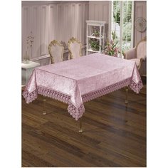 Скатерть DO&CO Французский С гипюром 160x220 ANTIK пудра