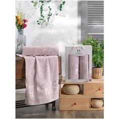 Комп. Пол. TWO DOLPHINS махр. в короб. (50x90/70х140) 2 шт. ASKABAT светло-розовый