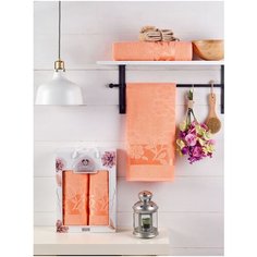 Комп. Пол. TWO DOLPHINS махр. в короб. (50x90/70х140) 2 шт.ERIN персиковый