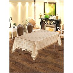 Скатерть DO&CO c гипюром 160x220 AVZEM молочный