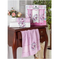 Комп. Пол. MERZUKA махр. в короб. (50x90/2)(70х140/1) 3 шт.BRENTIS сиреневый