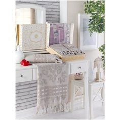 Комп. Пол. PHILIPPVS махр. жакард с бахромой в короб. (50x90/70х140) 2 шт. LARINA бежевый Philippus