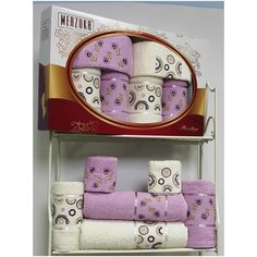 Комп. Пол. MERZUKA махр. в короб. (30*50/2)(50*80/2)(70*130/2) 6 шт. PRESTIJ сиреневый