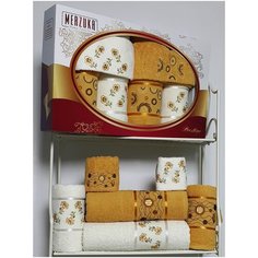 Комп. Пол. MERZUKA махр. в короб. (30*50/2)(50*80/2)(70*130/2) 6 шт. PRESTIJ Горчичный