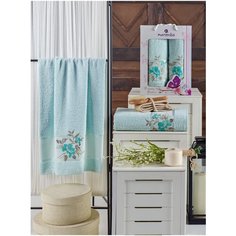 Комп. Пол. MERZUKA махр. в короб. (50x90/1)(70х140/1) 2 шт. DREAMS FLOWER мятный