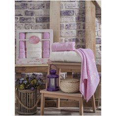 Комп. Пол. METEOR махр. в короб. (50x90/2 шт.)(70х140/1 шт.) 3 шт ROSE GARDEN розовый