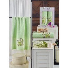 Комп. Пол. MERZUKA махр. в короб. (50x90/1)(70х140/1) 2 шт. DREAMS FLOWER фисташковый