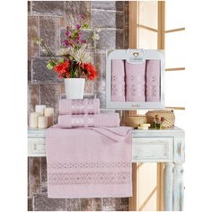 Комп. Пол. TWO DOLPHINS махр.в короб. (50x90/2)(70х140/1) 3 шт.MARS светло-розовый