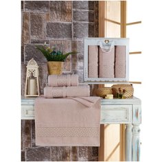 Комп. Пол. TWO DOLPHINS махр.в короб. (50x90/2)(70х140/1) 3 шт.CEMRE бежевый