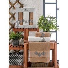 Комп. Пол. MERZUKA махр. в короб. (50x90/2)(70х140/1) 3 шт. MATRIX коричневый