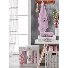 Комп. Пол. MERZUKA махр. в короб. (50*80/2)(70*130/1) 3 шт.BELLA сиреневый