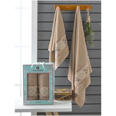 Комп. Пол. MERZUKA махр. в короб. (50x90/1)(70х140/1) 2 шт. ELEGANT коричневый