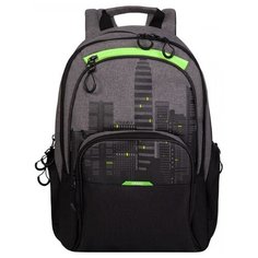 Рюкзак Grizzly RU-030-4 17, черный, зеленый