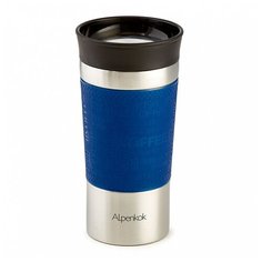 AK-04038A Термокружка вакуумная Alpenkok СИНИЙ 400мл крышка 360°